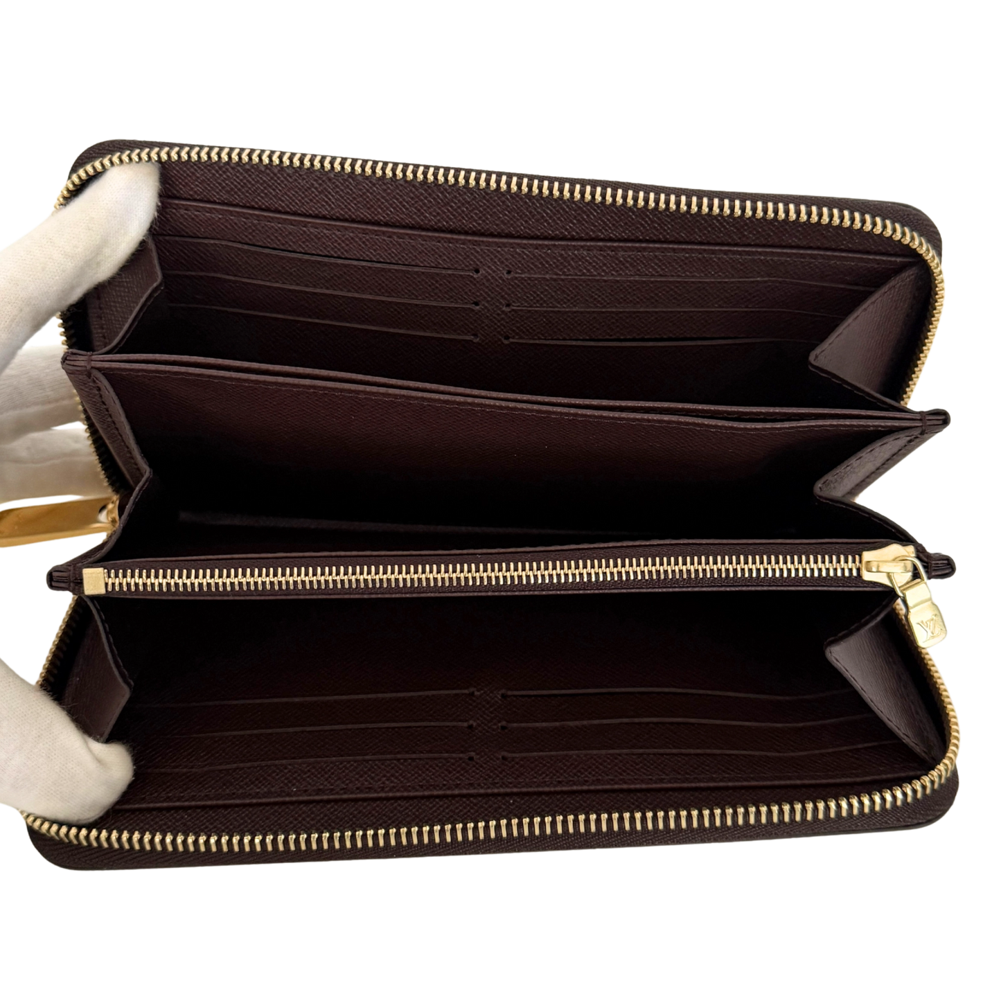 Louis Vuitton Zippy Geldbörse in Damier Ebene Canvas N41661 Braun / neuwertig Louis Vuitton