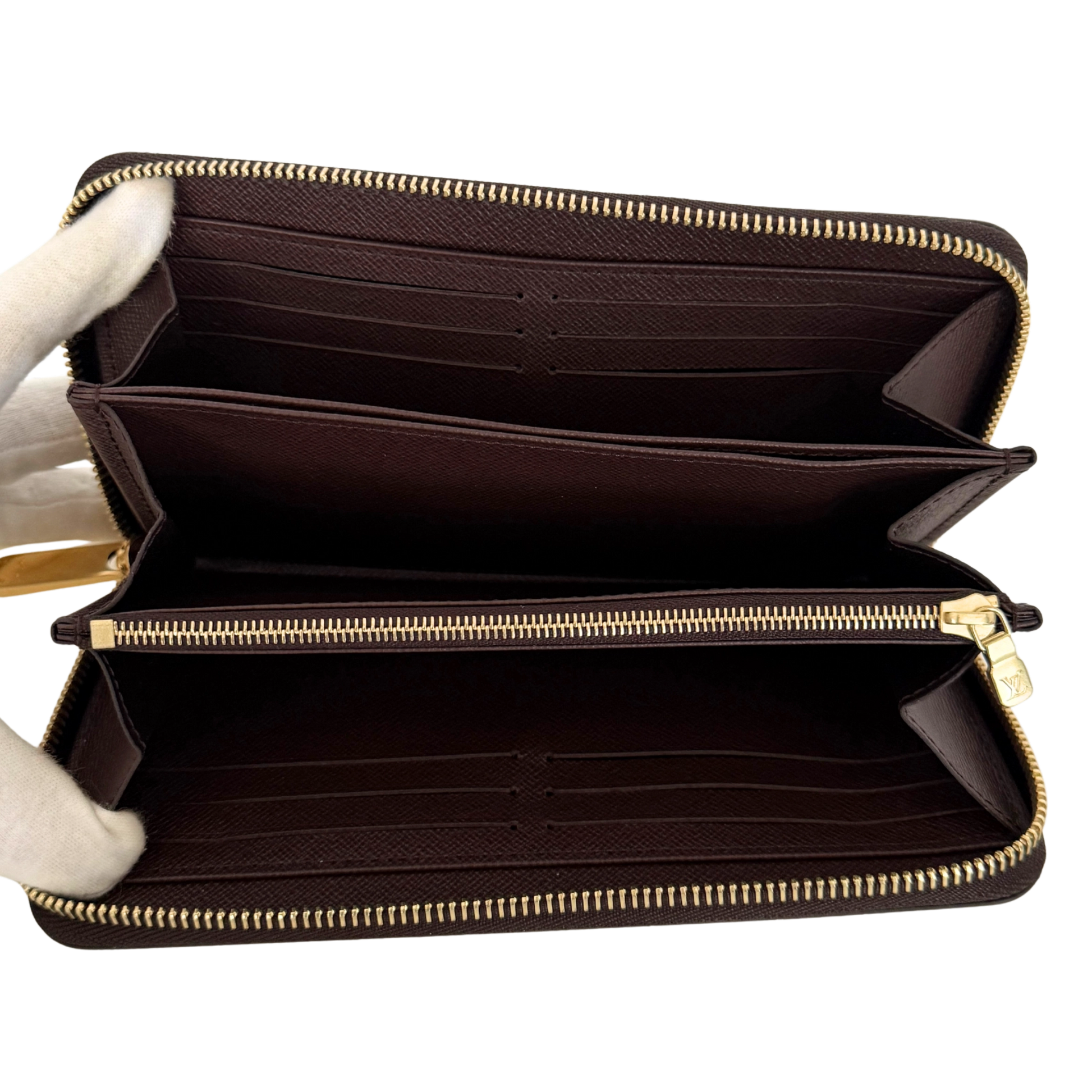 Louis Vuitton Zippy Geldbörse in Damier Ebene Canvas N41661 Braun / neuwertig Louis Vuitton