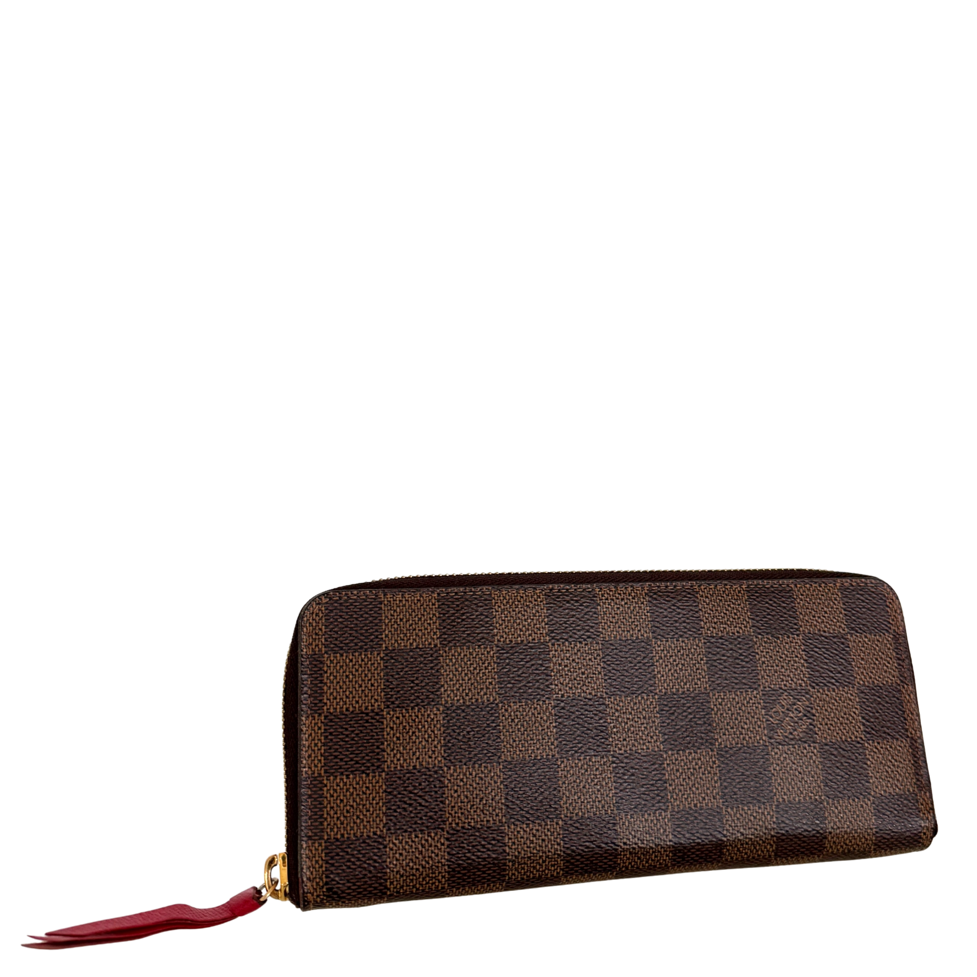 Louis Vuitton Clémence Geldbörse in Damier Ebene N60534 Braun / gut Louis Vuitton
