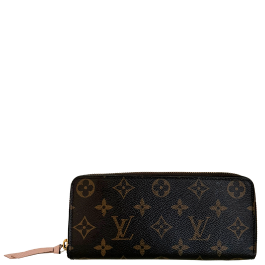 Louis Vuitton Clémence Geldbörse in Monogram Canvas M61298 Braun / gut Louis Vuitton