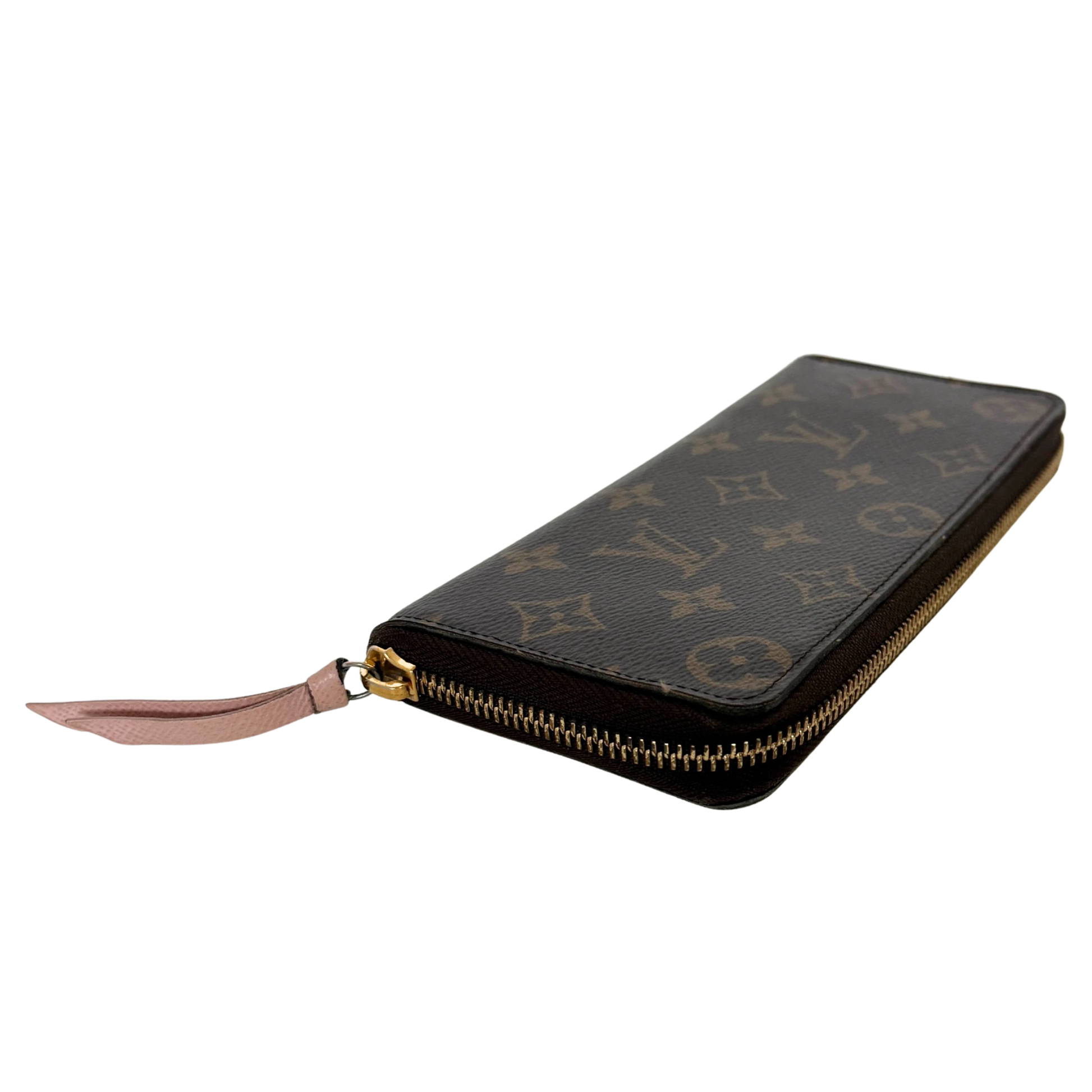 Louis Vuitton Clémence Geldbörse in Monogram Canvas M61298 Braun / gut Louis Vuitton