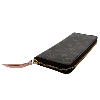 Louis Vuitton Clémence Geldbörse in Monogram Canvas M61298 Braun / gut Louis Vuitton