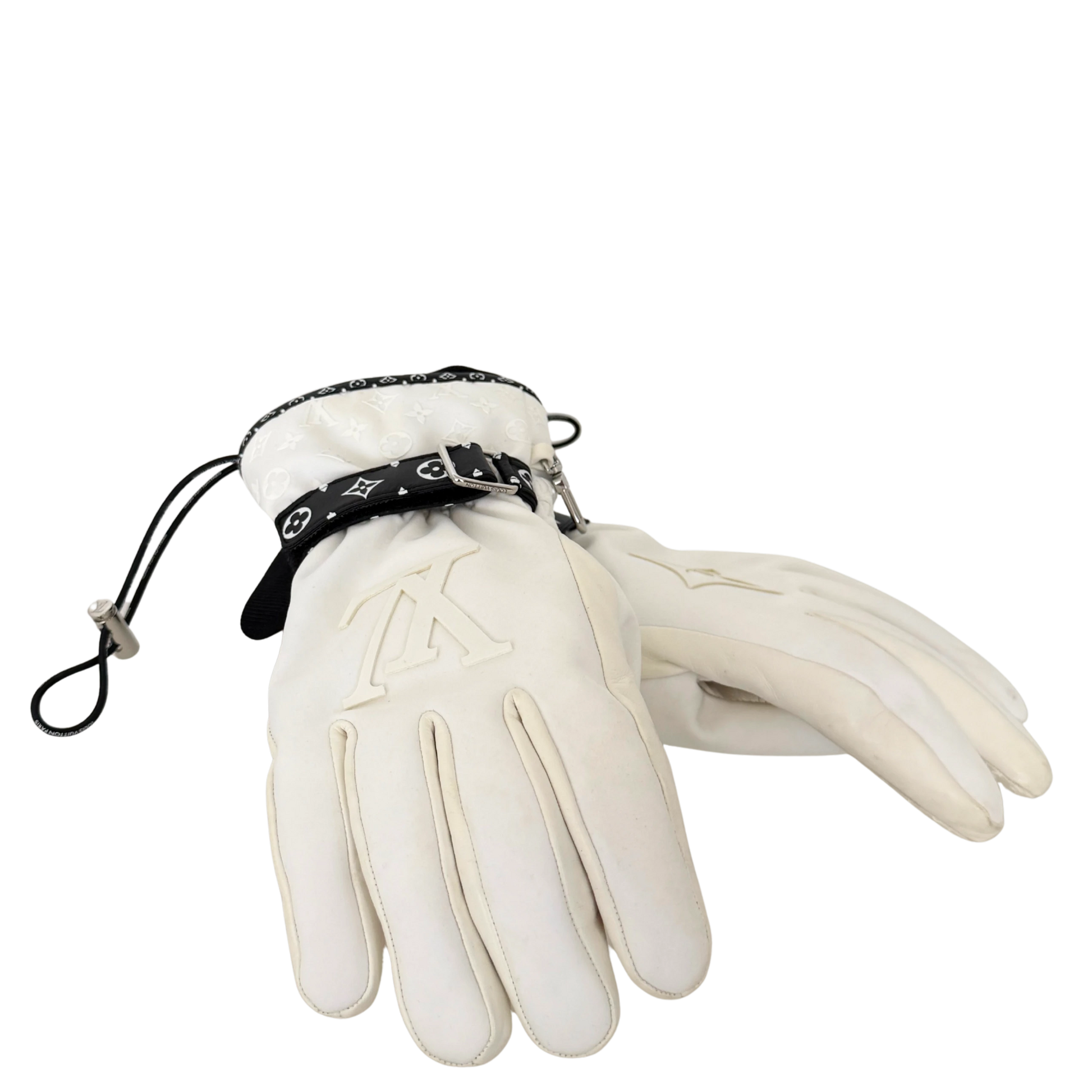 Louis Vuitton LV Snow Handschuhe Weiß / sehr gut Louis Vuitton