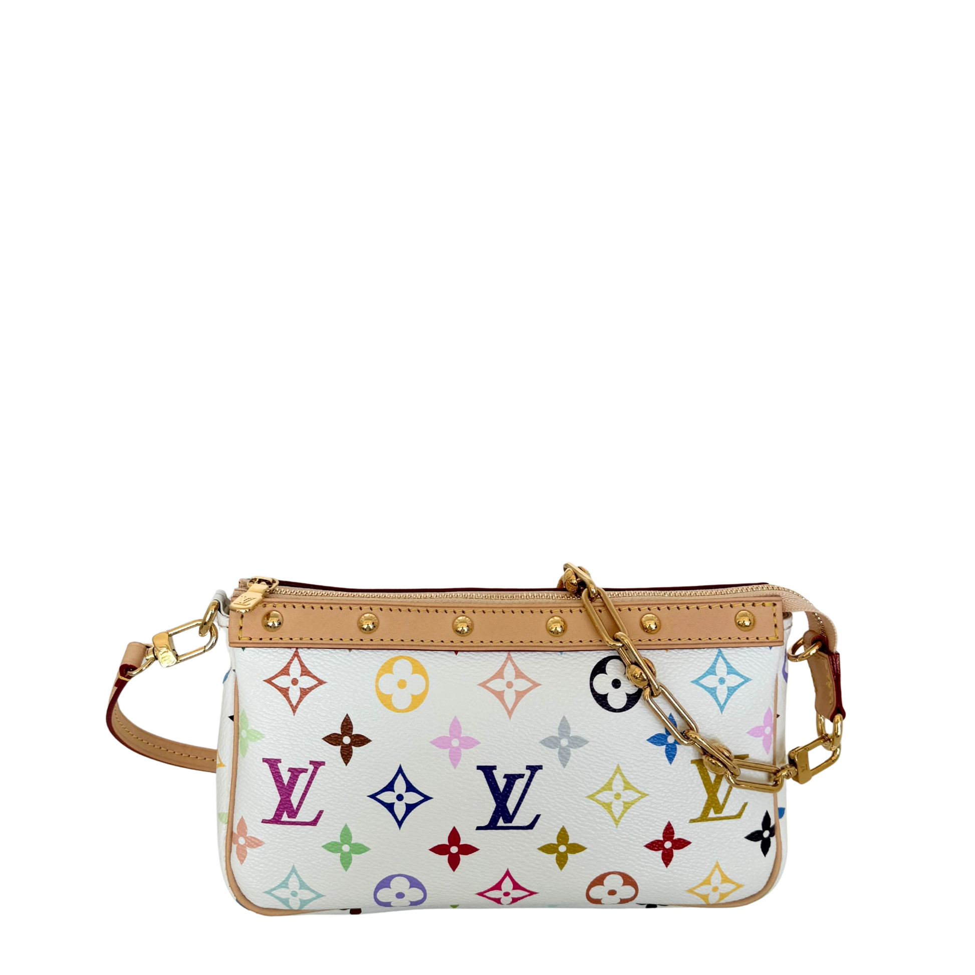 Louis Vuitton x Takashi Murakami Pochette Accessoires Other Monogram Canvas M13404 Multicolor Fullset / neuwertig Louis Vuitton