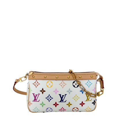 Louis Vuitton x Takashi Murakami Pochette Accessoires Other Monogram Canvas M13404 Multicolor Fullset / neuwertig Louis Vuitton