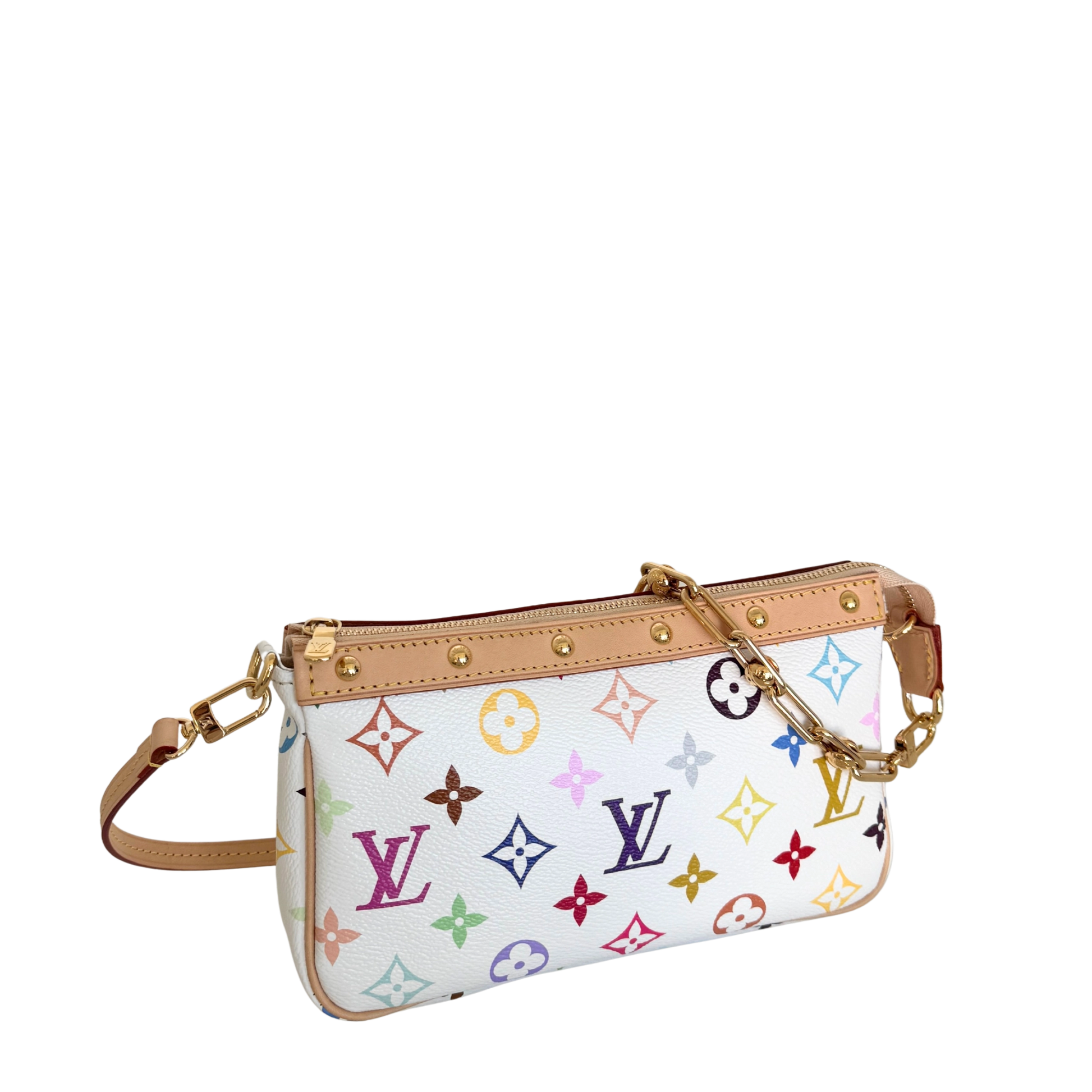 Louis Vuitton x Takashi Murakami Pochette Accessoires Other Monogram Canvas M13404 Multicolor Fullset / neuwertig Louis Vuitton