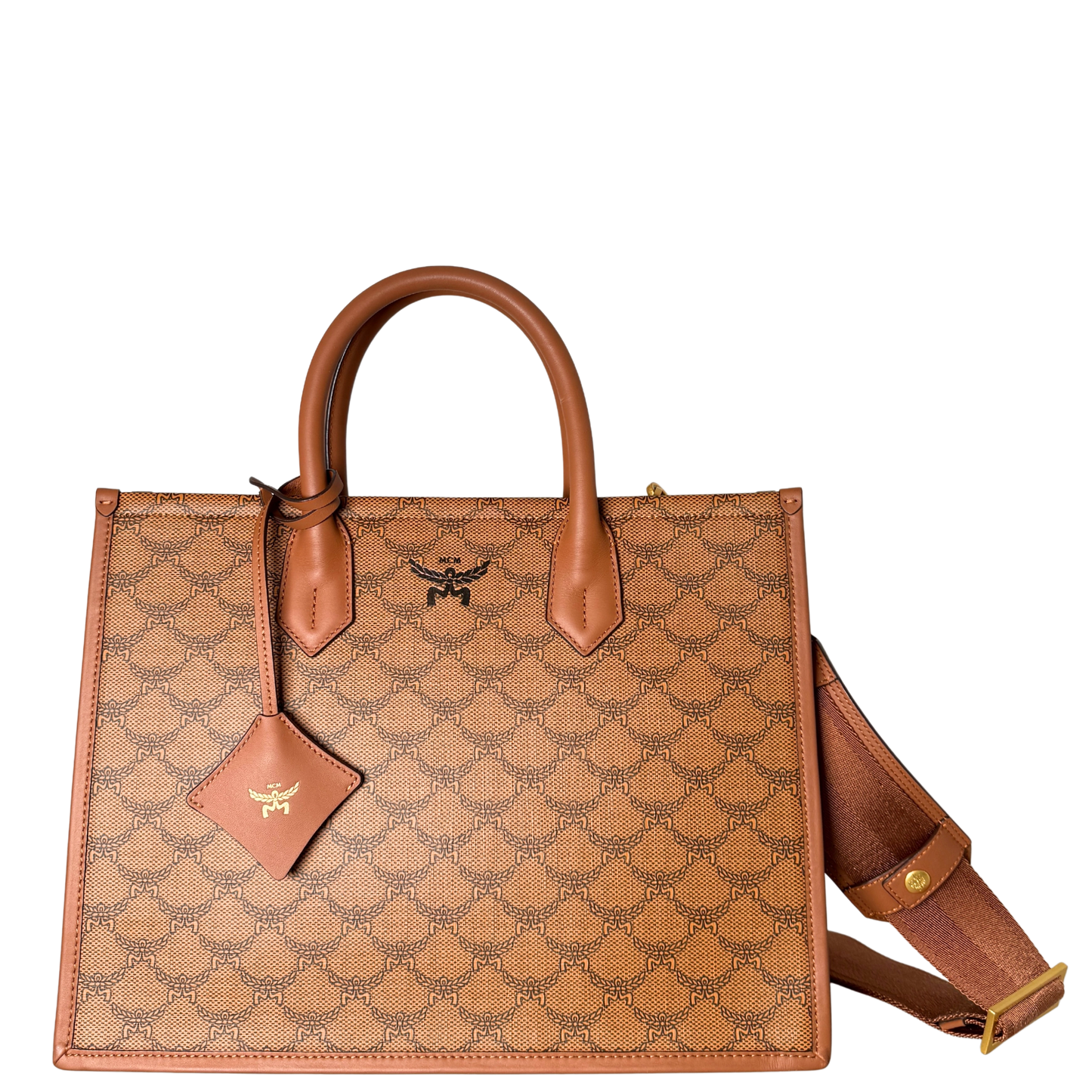 MCM Himmel Tote Bag in Lauretos-Canvas Cognac / neuwertig MCM