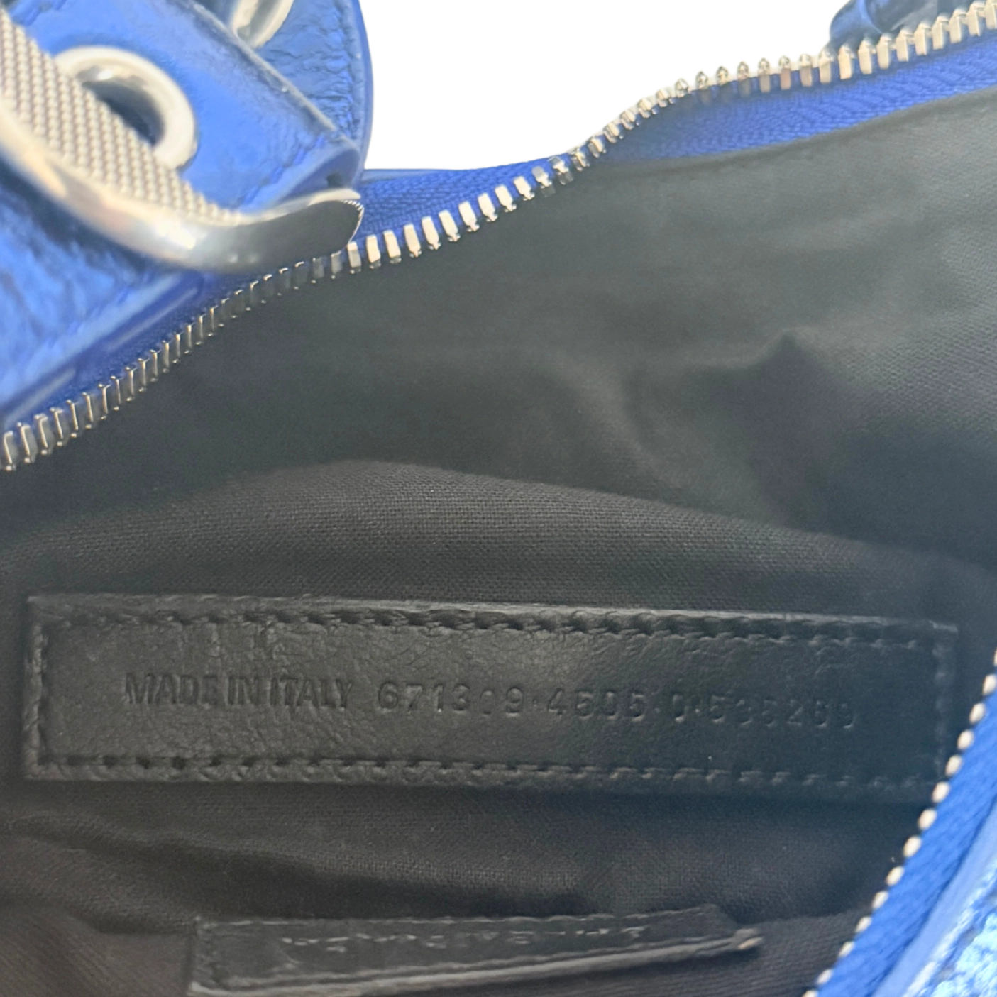 Balenciaga Le Cagole XS Metallic Blau / sehr gut Balenciaga