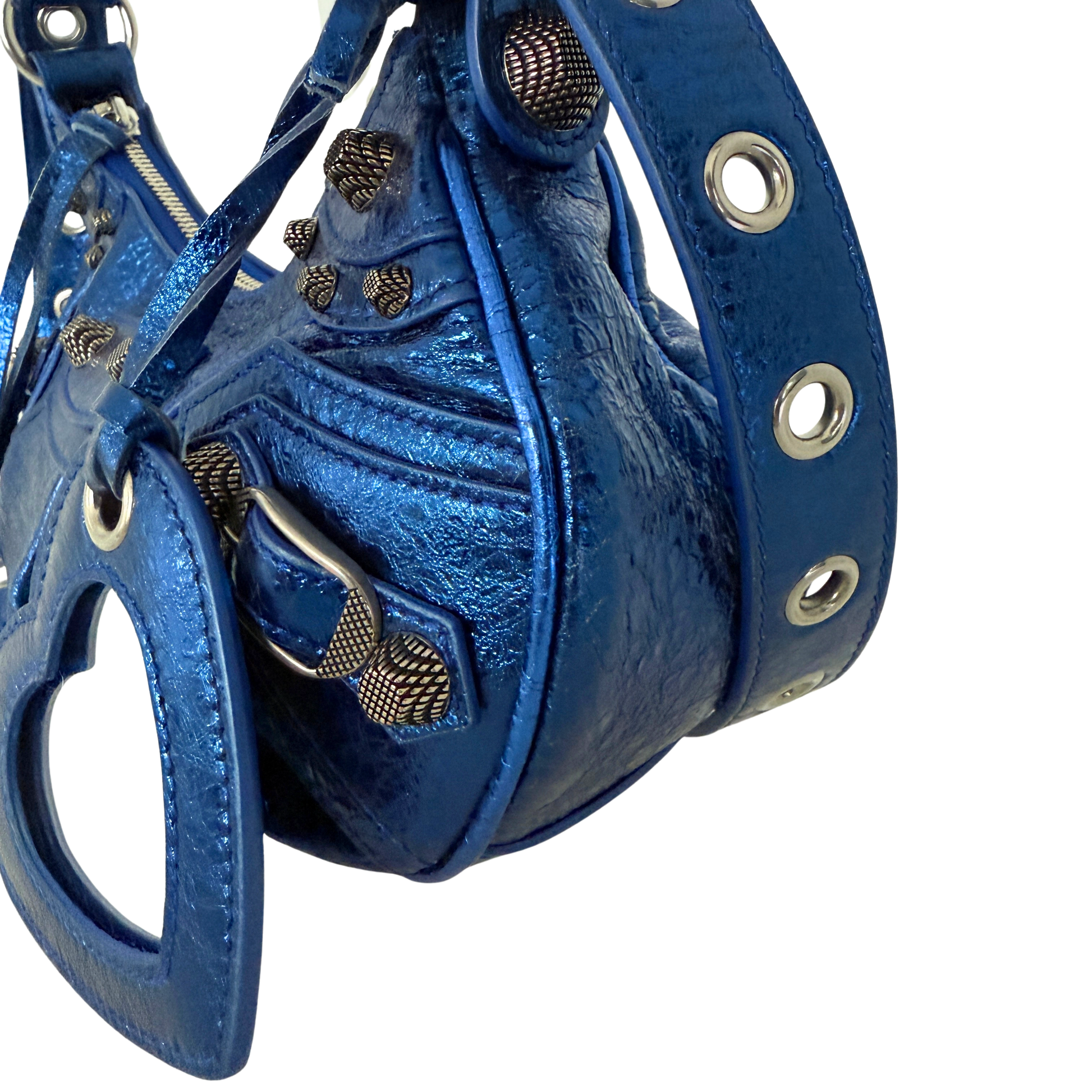 Balenciaga Le Cagole XS Metallic Blau / sehr gut Balenciaga