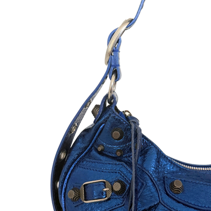 Balenciaga Le Cagole XS Metallic Blau / sehr gut Balenciaga