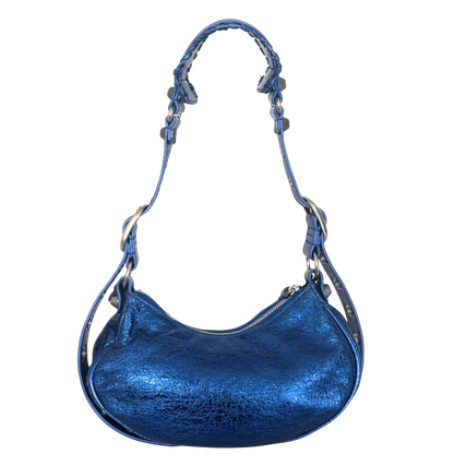 Balenciaga Le Cagole XS Metallic Blau / sehr gut Balenciaga