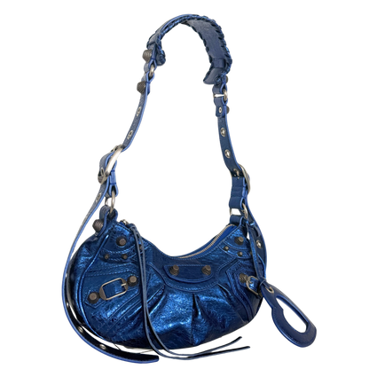 Balenciaga Le Cagole XS Metallic Blau / sehr gut Balenciaga