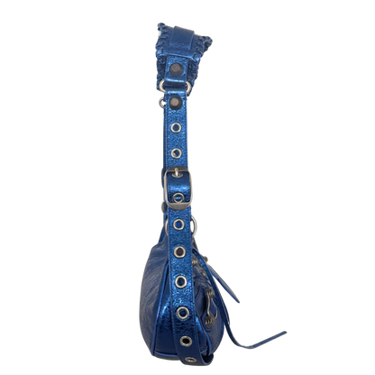 Balenciaga Le Cagole XS Metallic Blau / sehr gut Balenciaga