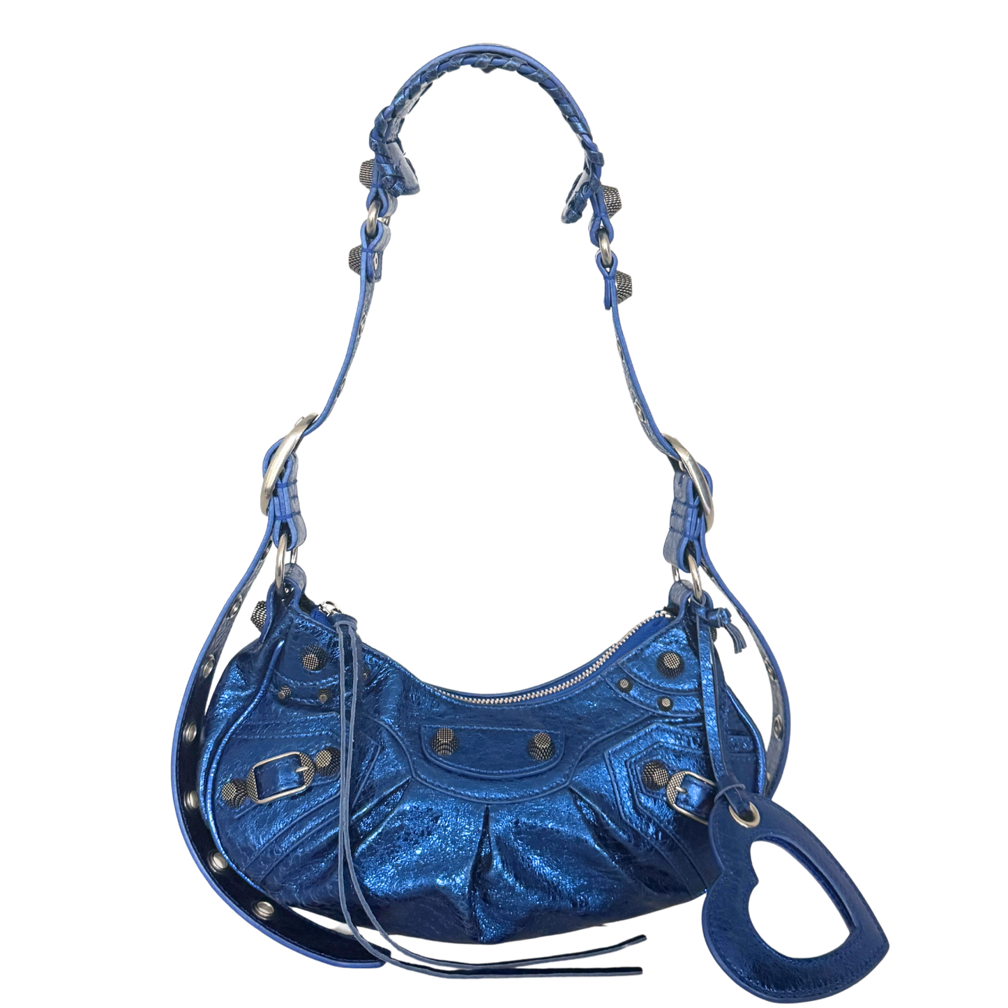 Balenciaga Le Cagole XS Metallic Blau / sehr gut Balenciaga