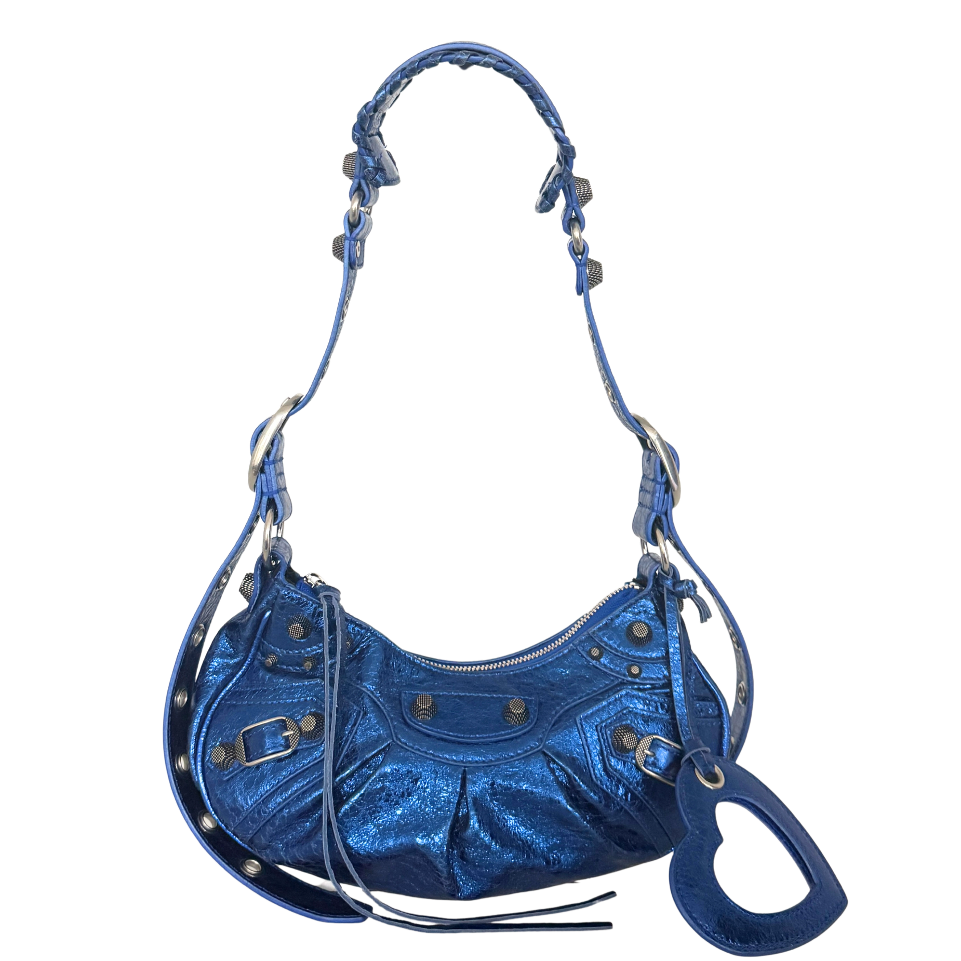Balenciaga Le Cagole XS Metallic Blau / sehr gut Balenciaga