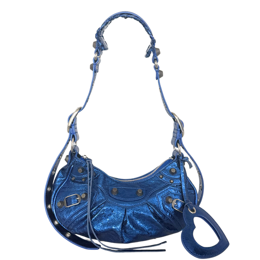 Balenciaga Le Cagole XS Metallic Blau / sehr gut Balenciaga