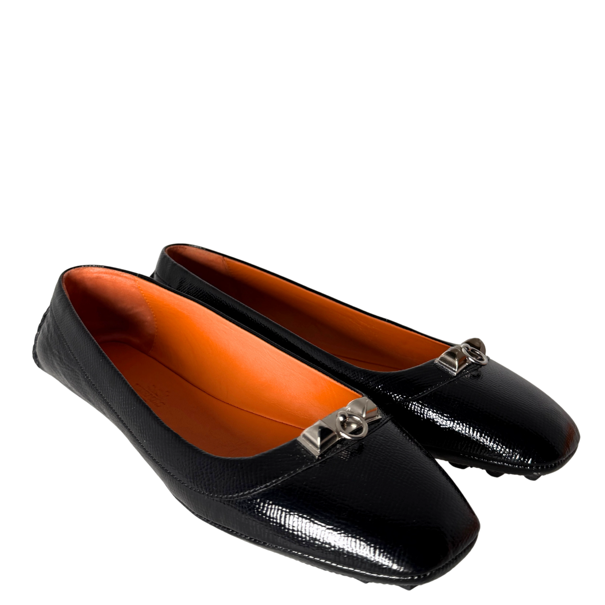 Hermès Liberty Ballerinas Größe 39 1/2 Schwarz / sehr gut Hermès