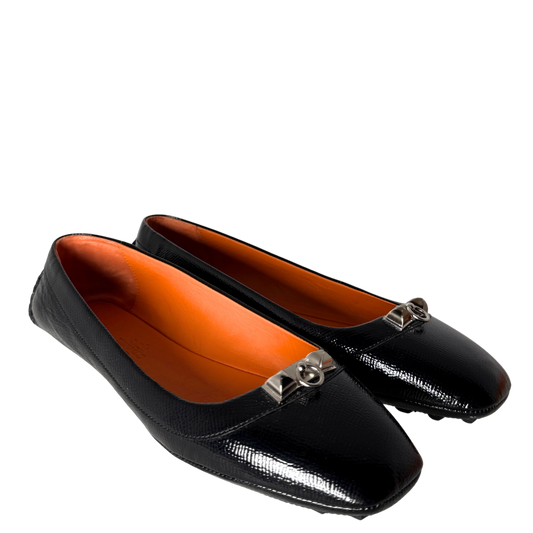 Hermès Liberty Ballerinas Größe 39 1/2 Schwarz / sehr gut Hermès