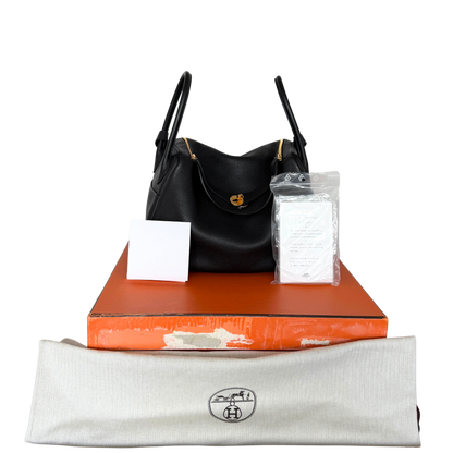 Hermès Lindy 34 Taurillon Clémence Noir / neuwertig Hermès