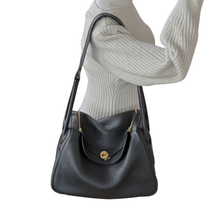 Hermès Lindy 34 Taurillon Clémence Noir / neuwertig Hermès