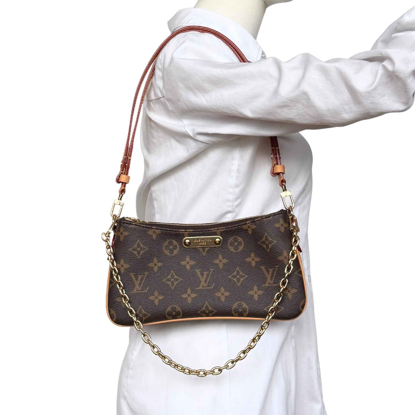 Louis Vuitton Liv Pochette Monogram Canvas Braun / neuwertig Louis Vuitton