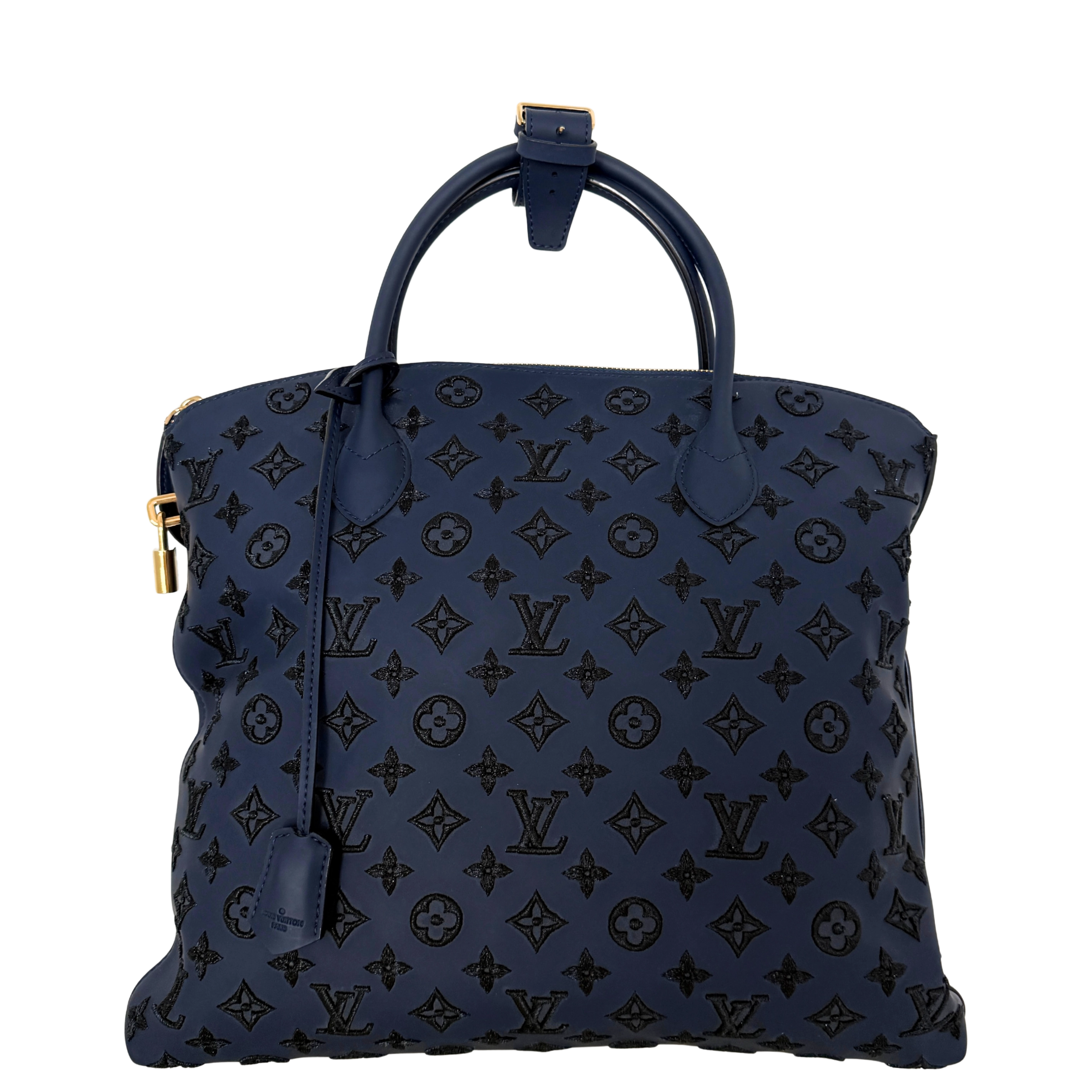 Louis Vuitton Monogram Addiction Lockit MM Dunkelblau / neuwertig Louis Vuitton