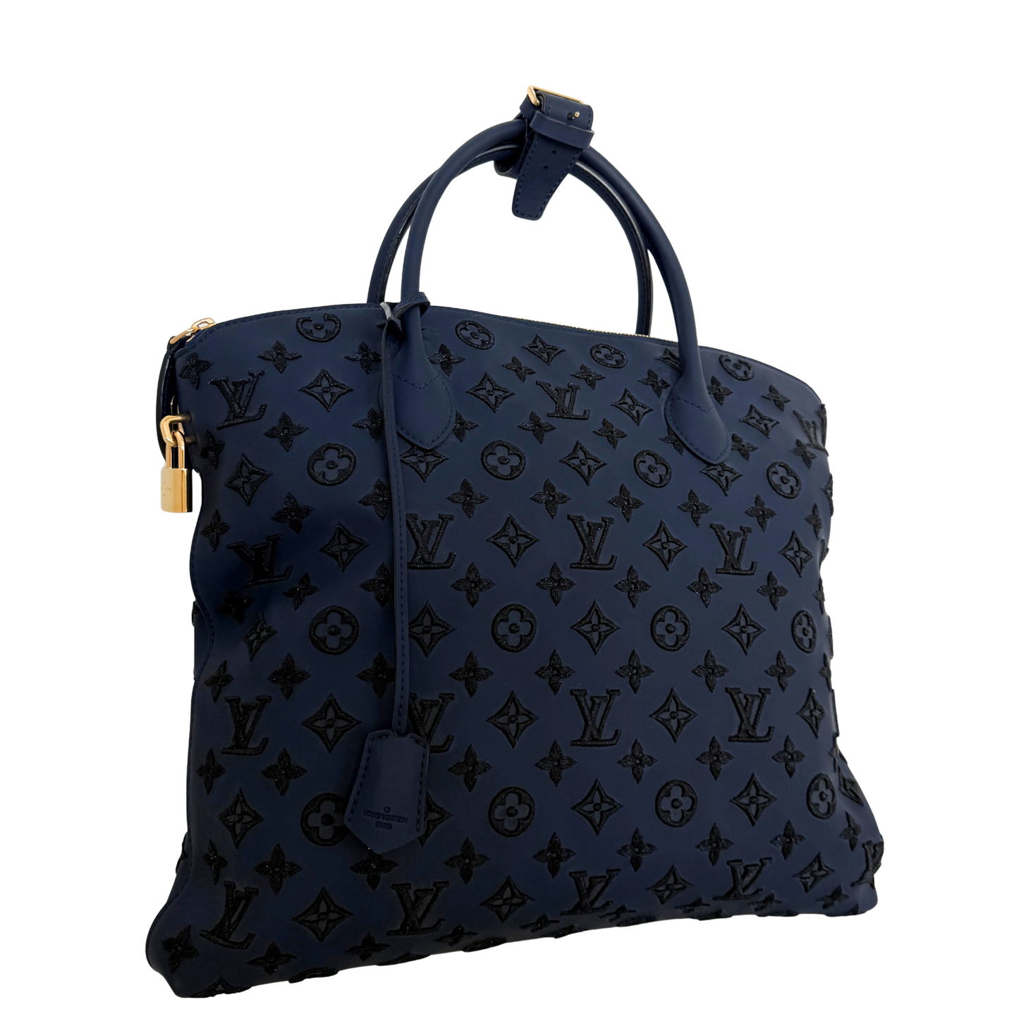 Louis Vuitton Monogram Addiction Lockit MM Dunkelblau / neuwertig Louis Vuitton