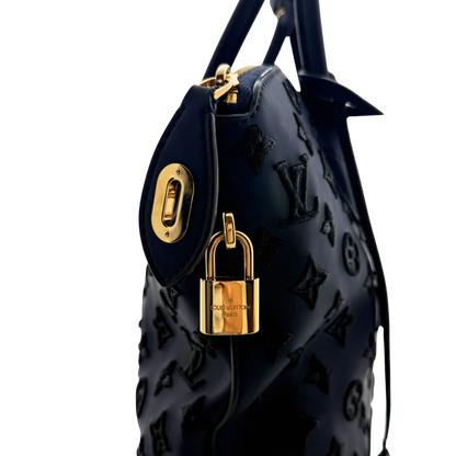 Louis Vuitton Monogram Addiction Lockit MM Dunkelblau / neuwertig Louis Vuitton