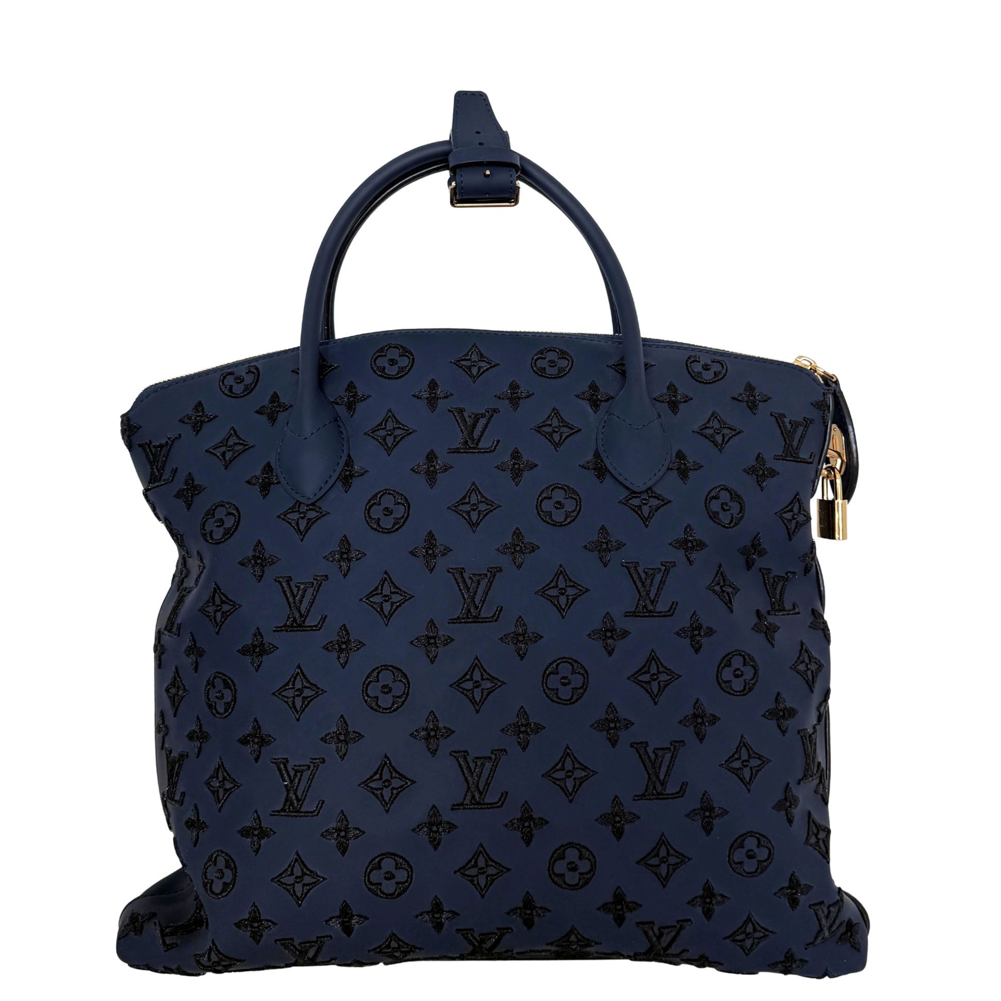 Louis Vuitton Monogram Addiction Lockit MM Dunkelblau / neuwertig Louis Vuitton