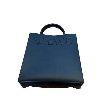Loewe Shopper A4 Tote Bag Kalbsleder schwarz / sehr gut Loewe