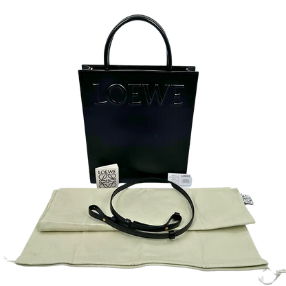 Loewe Shopper A4 Tote Bag Kalbsleder schwarz / sehr gut Loewe