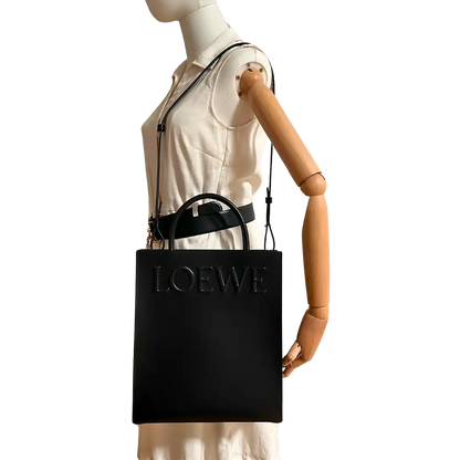 Loewe Shopper A4 Tote Bag Kalbsleder schwarz / sehr gut Loewe