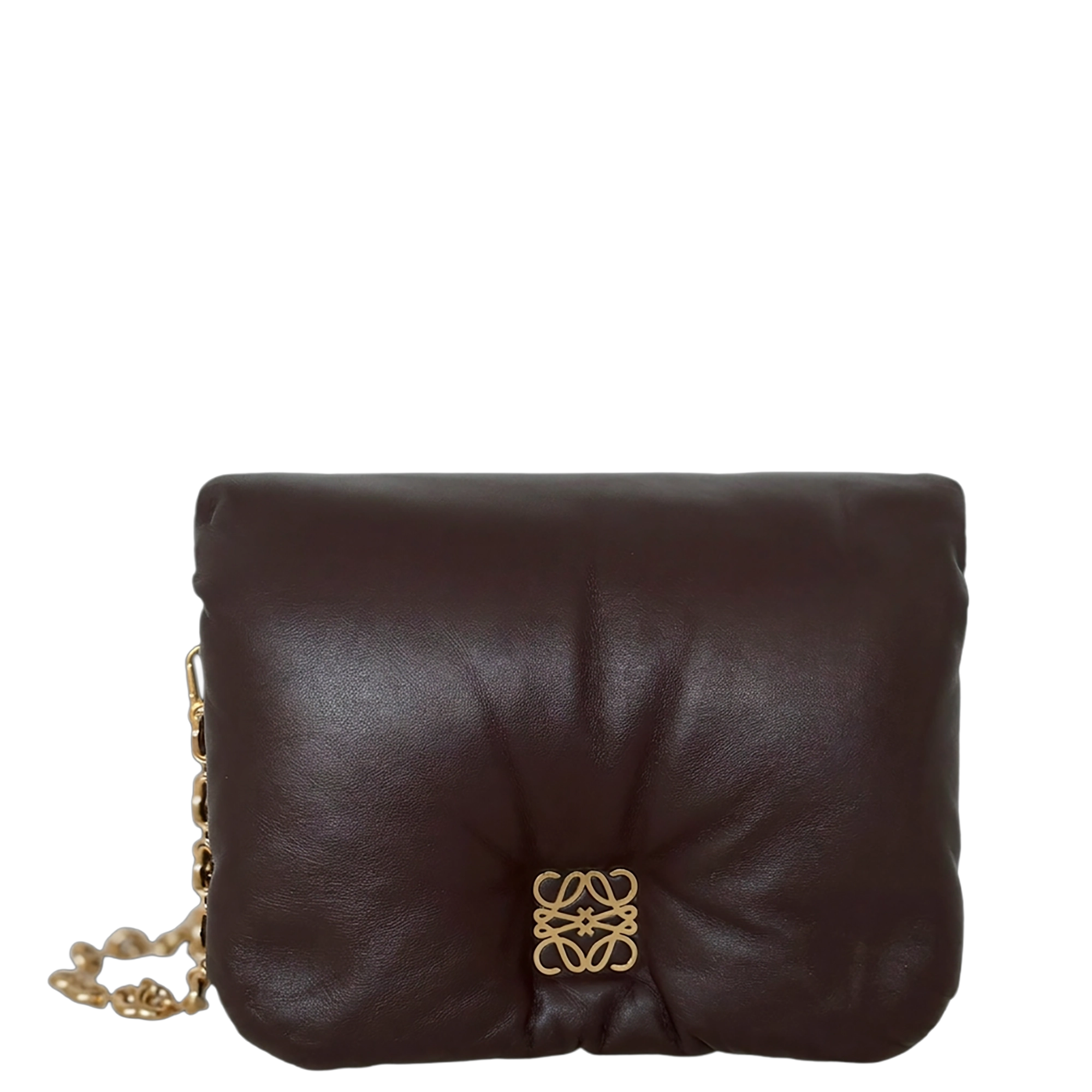 Loewe Goya Puffer Schultertasche dark chocolate / sehr gut Loewe