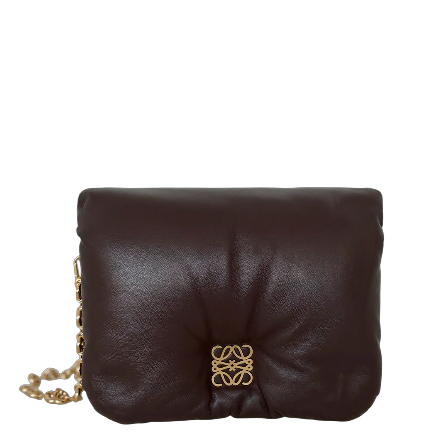 Loewe Goya Puffer Schultertasche dark chocolate / sehr gut Loewe