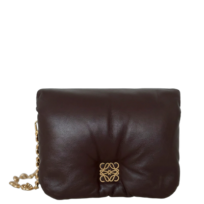 Loewe Goya Puffer Schultertasche dark chocolate / sehr gut Loewe