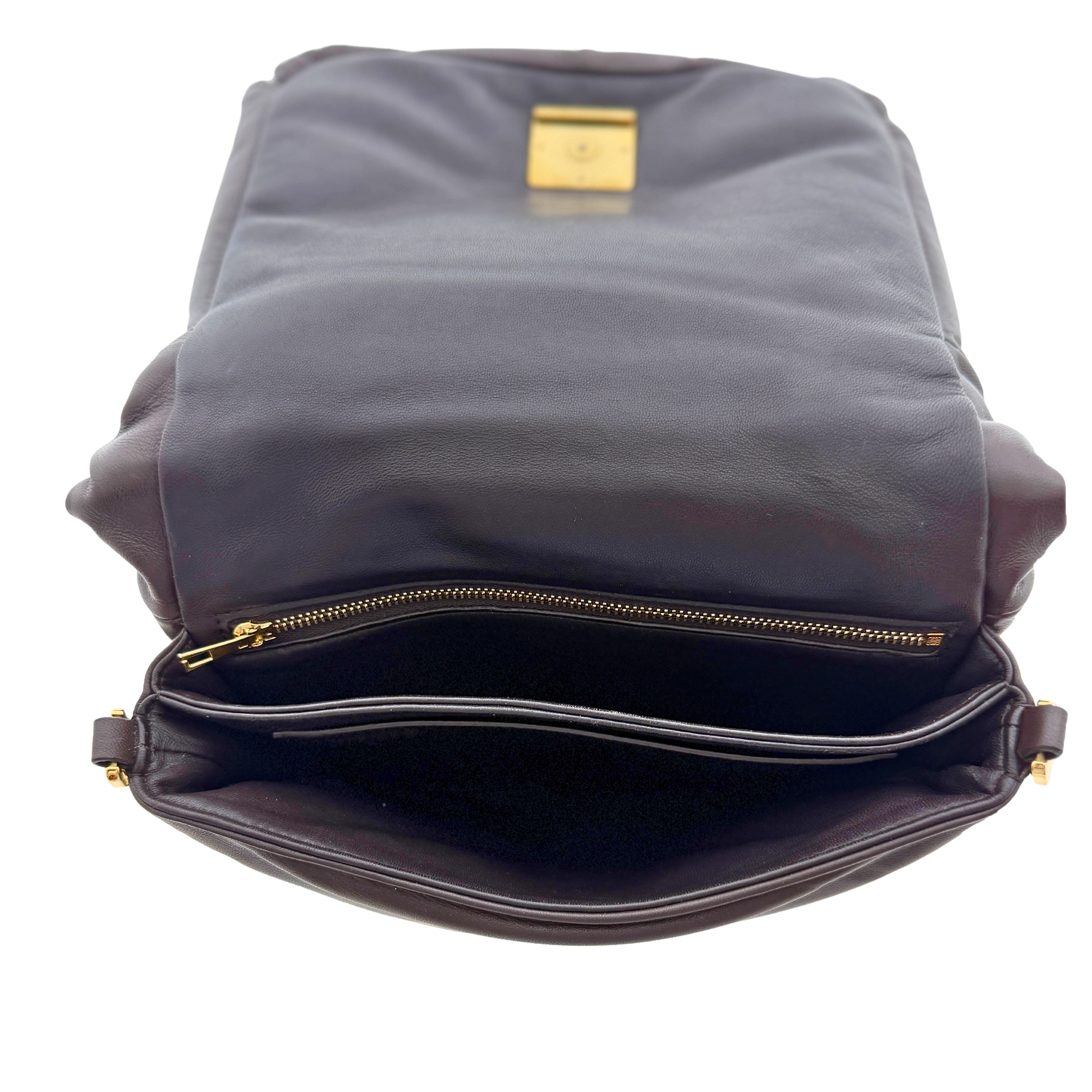 Loewe Goya Puffer Schultertasche dark chocolate / sehr gut Loewe