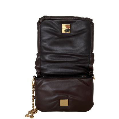Loewe Goya Puffer Schultertasche dark chocolate / sehr gut Loewe
