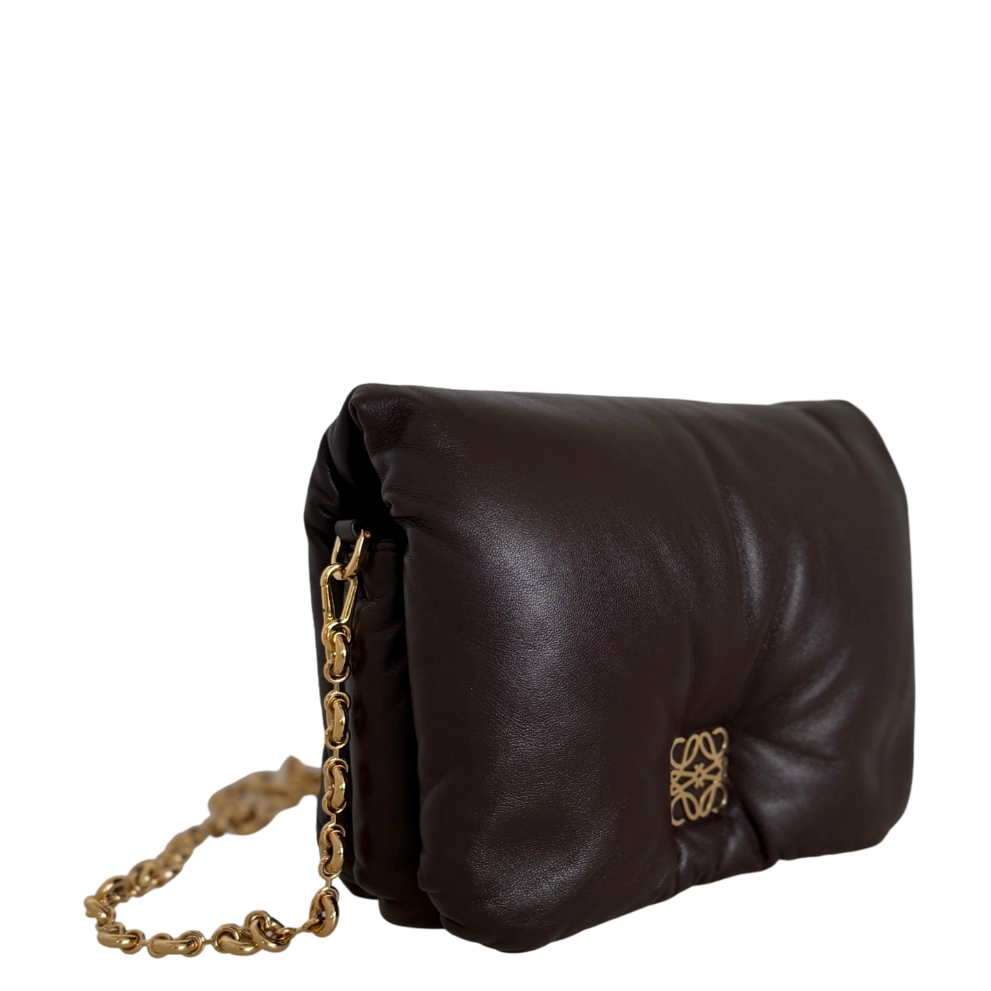 Loewe Goya Puffer Schultertasche dark chocolate / sehr gut Loewe