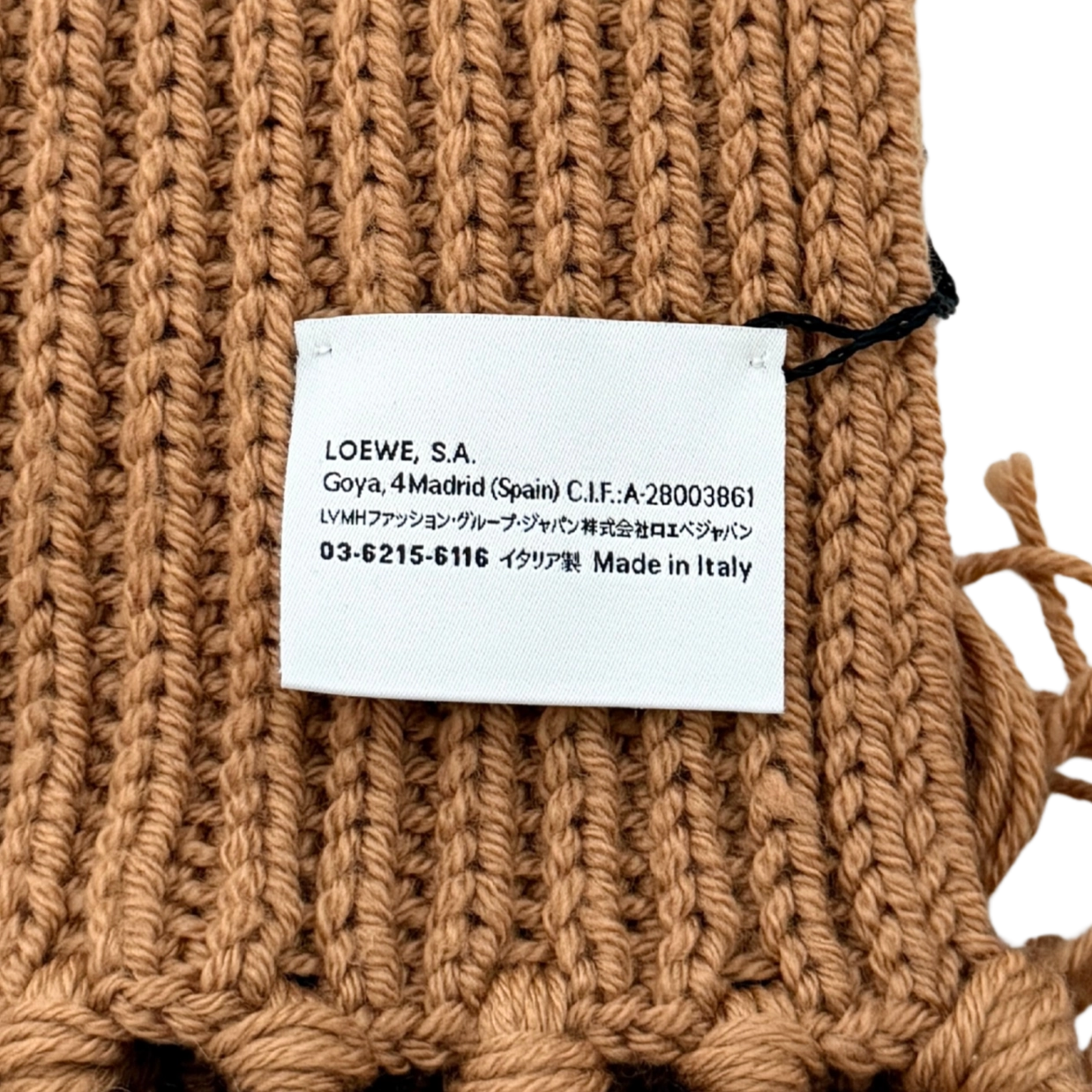 Loewe Wollschal Camel braun  / neuwertig Loewe