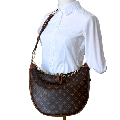 Louis Vuitton Loop Hobo Monogram Canvas Braun / sehr gut Louis Vuitton