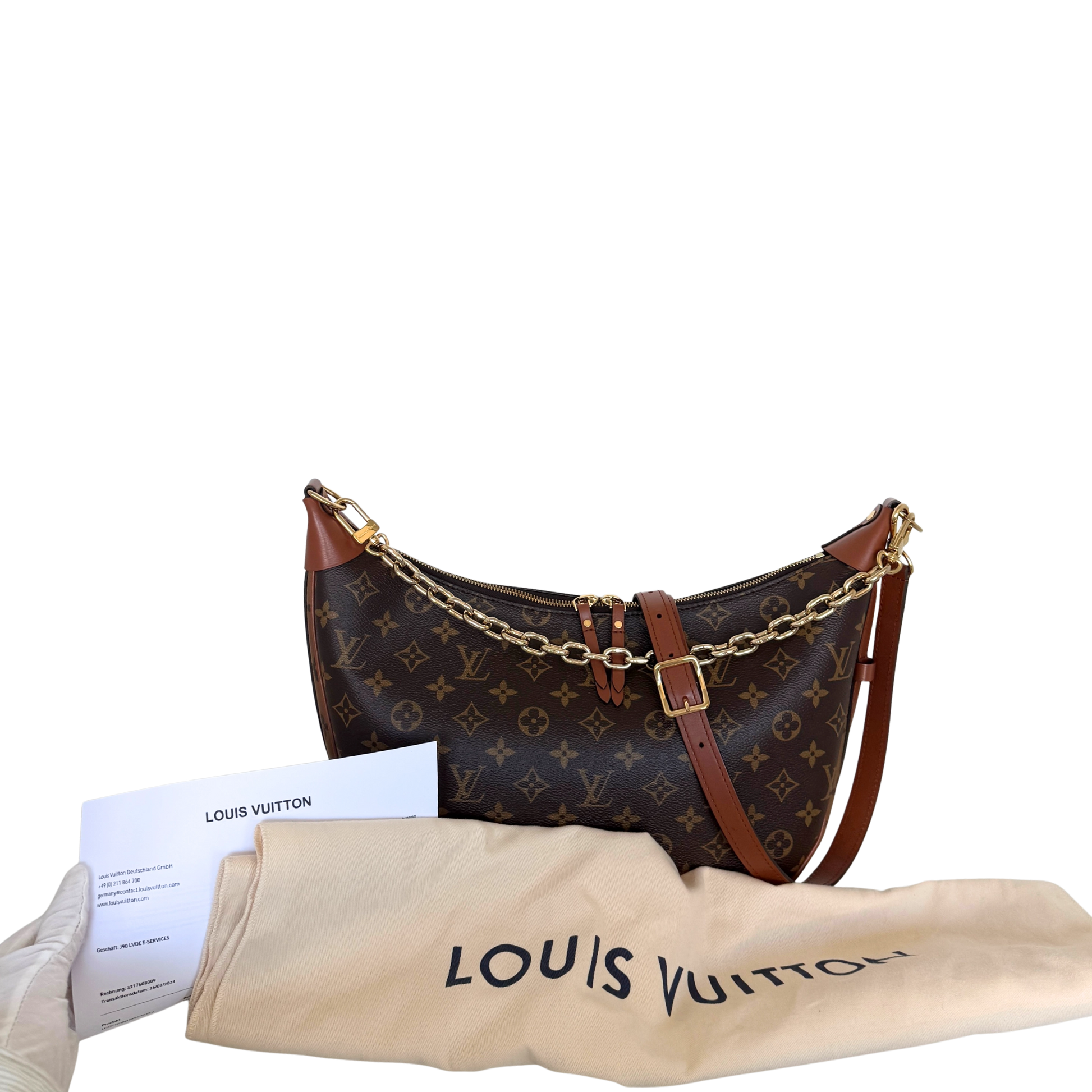 Louis Vuitton Loop Hobo Monogram Canvas Braun / sehr gut Louis Vuitton