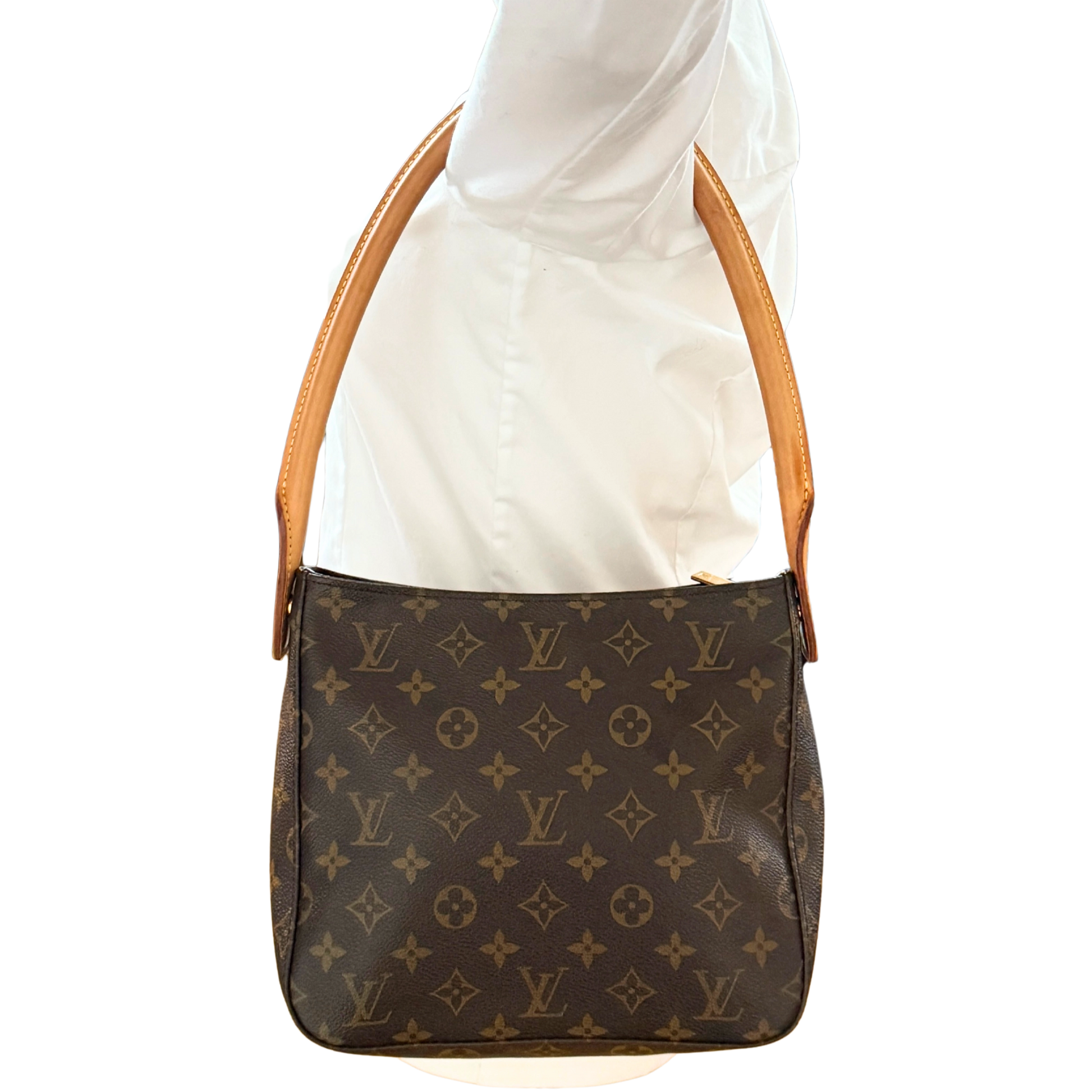 Louis Vuitton Looping MM Schultertasche Monogram Canvas Braun / sehr gut Louis Vuitton