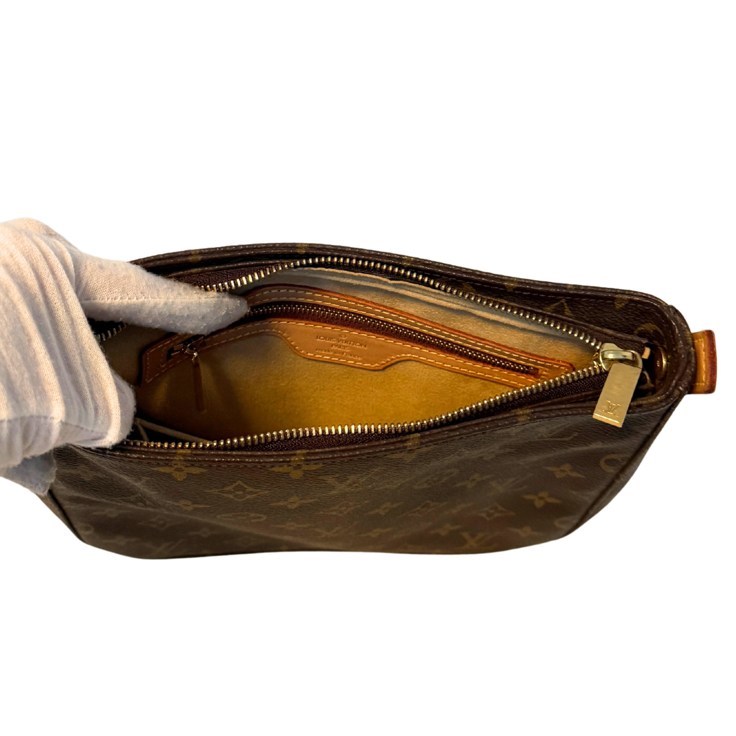 Louis Vuitton Looping MM Schultertasche Monogram Canvas Braun / sehr gut Louis Vuitton