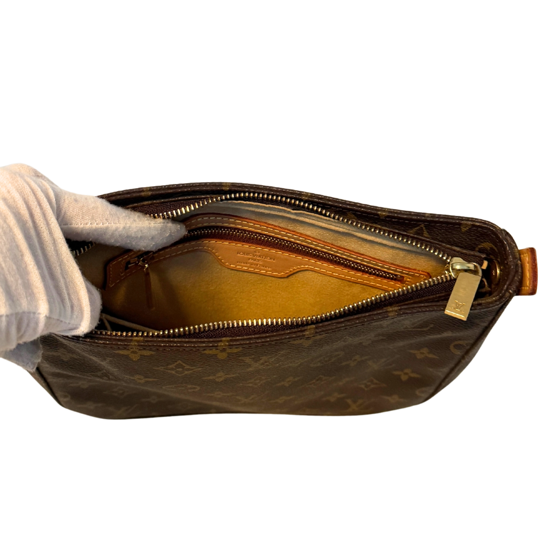 Louis Vuitton Looping MM Schultertasche Monogram Canvas Braun / sehr gut Louis Vuitton