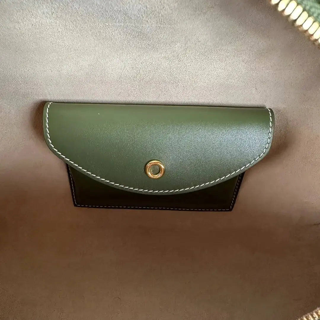 Loro Piana Extra Bag L27 glattes Kalbsleder Dark Lichen Green (50OM) / neuwertig Loro Piano