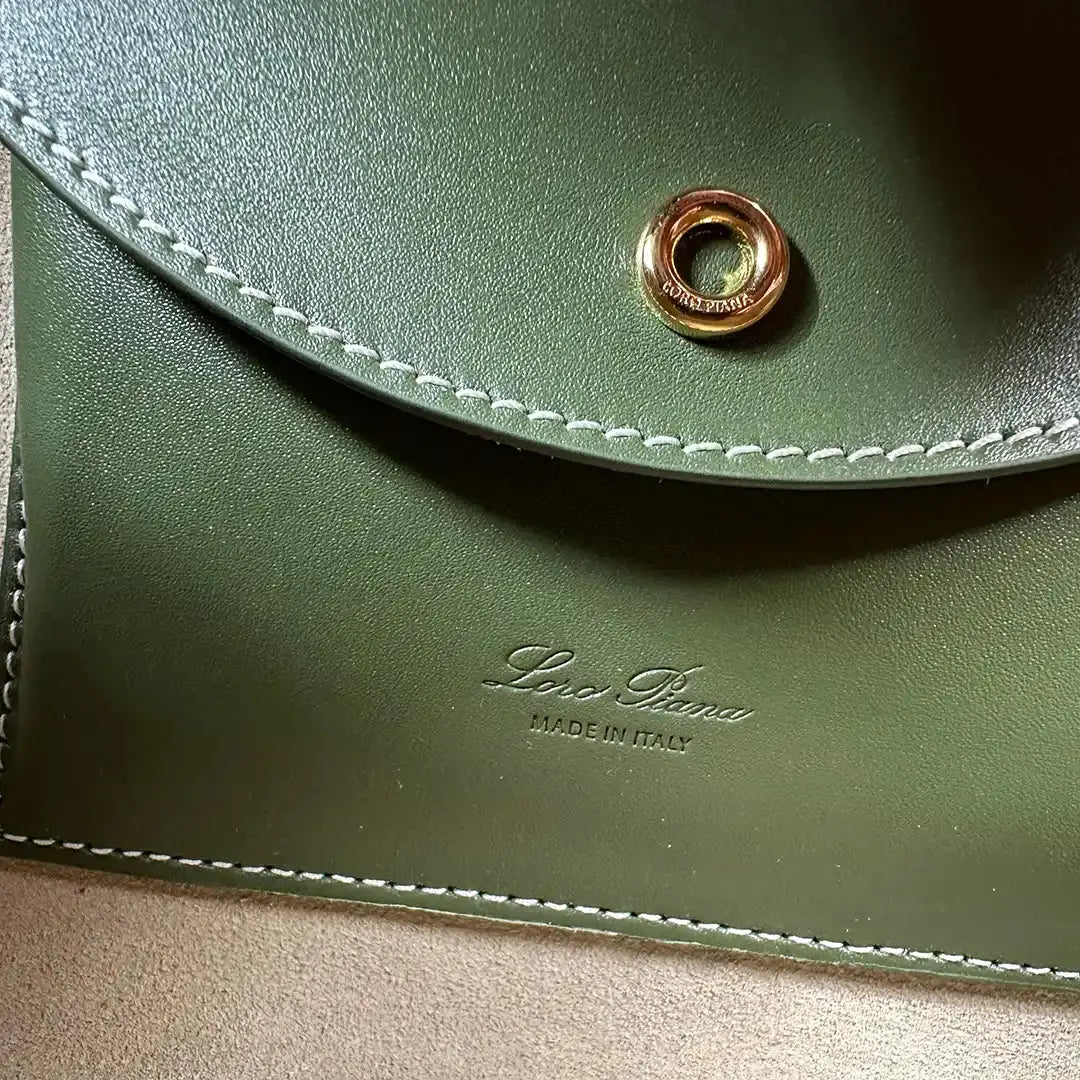 Loro Piana Extra Bag L27 glattes Kalbsleder Dark Lichen Green (50OM) / neuwertig Loro Piano