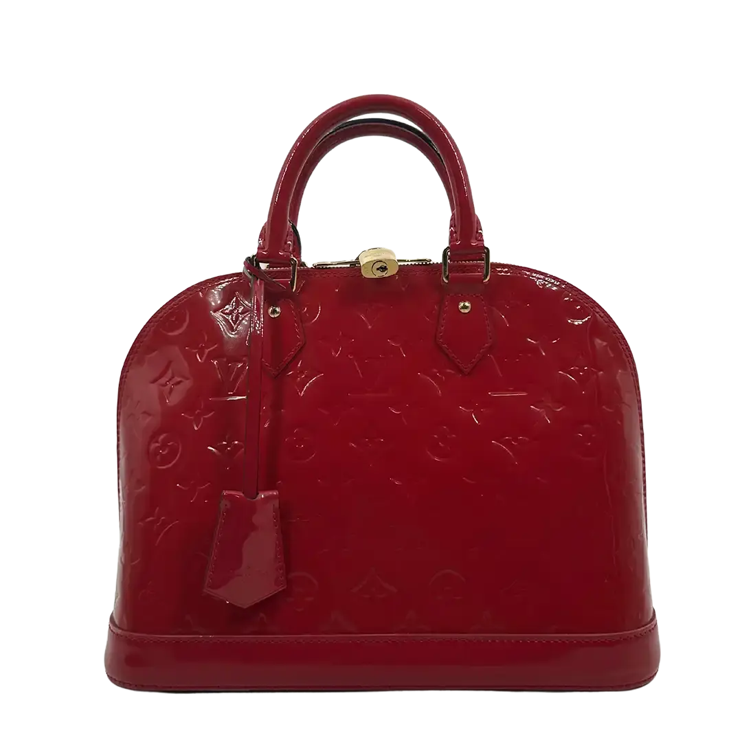 Louis Vuitton Alma PM Monogram Vernis Kirschrot /gut Louis Vuitton