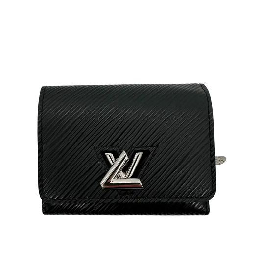 Louis Vuitton Black Epi Twist Compact Wallet Geldbörse / sehr gut Louis Vuitton