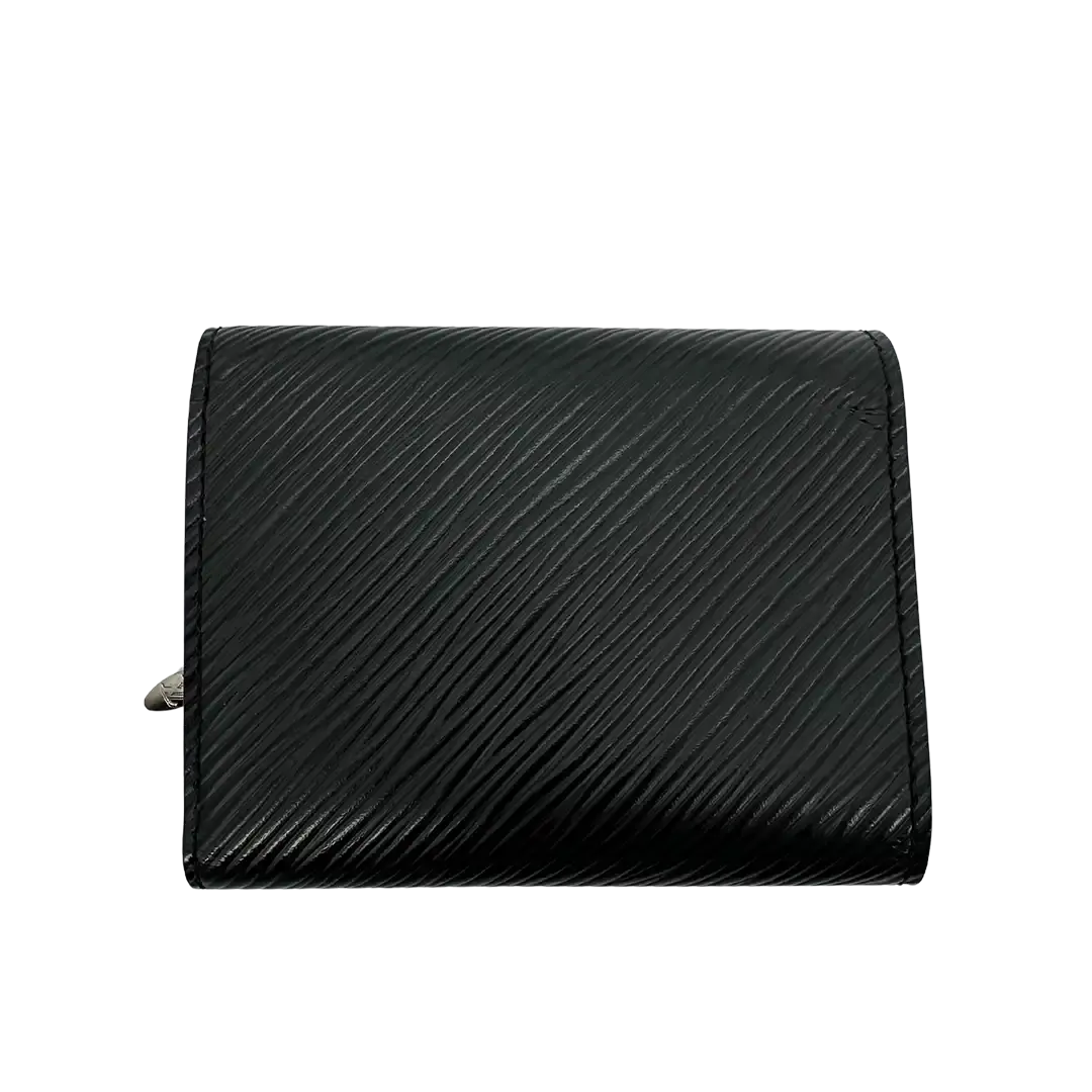 Louis Vuitton Black Epi Twist Compact Wallet Geldbörse / sehr gut Louis Vuitton