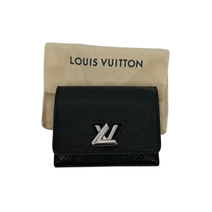 Louis Vuitton Black Epi Twist Compact Wallet Geldbörse / sehr gut Louis Vuitton